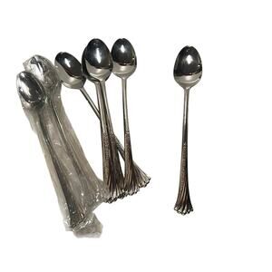 Iced Teaspoons Oneida SPRING GLEN Stainless Distinction Deluxe 7 1/2” Set of 8
